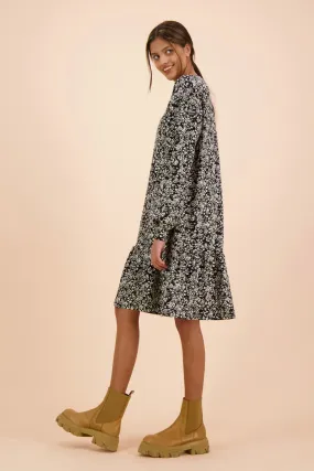 Ruffle Sweatshirt Dress Night Meadow