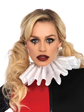 Satin pleated ruffle collar
