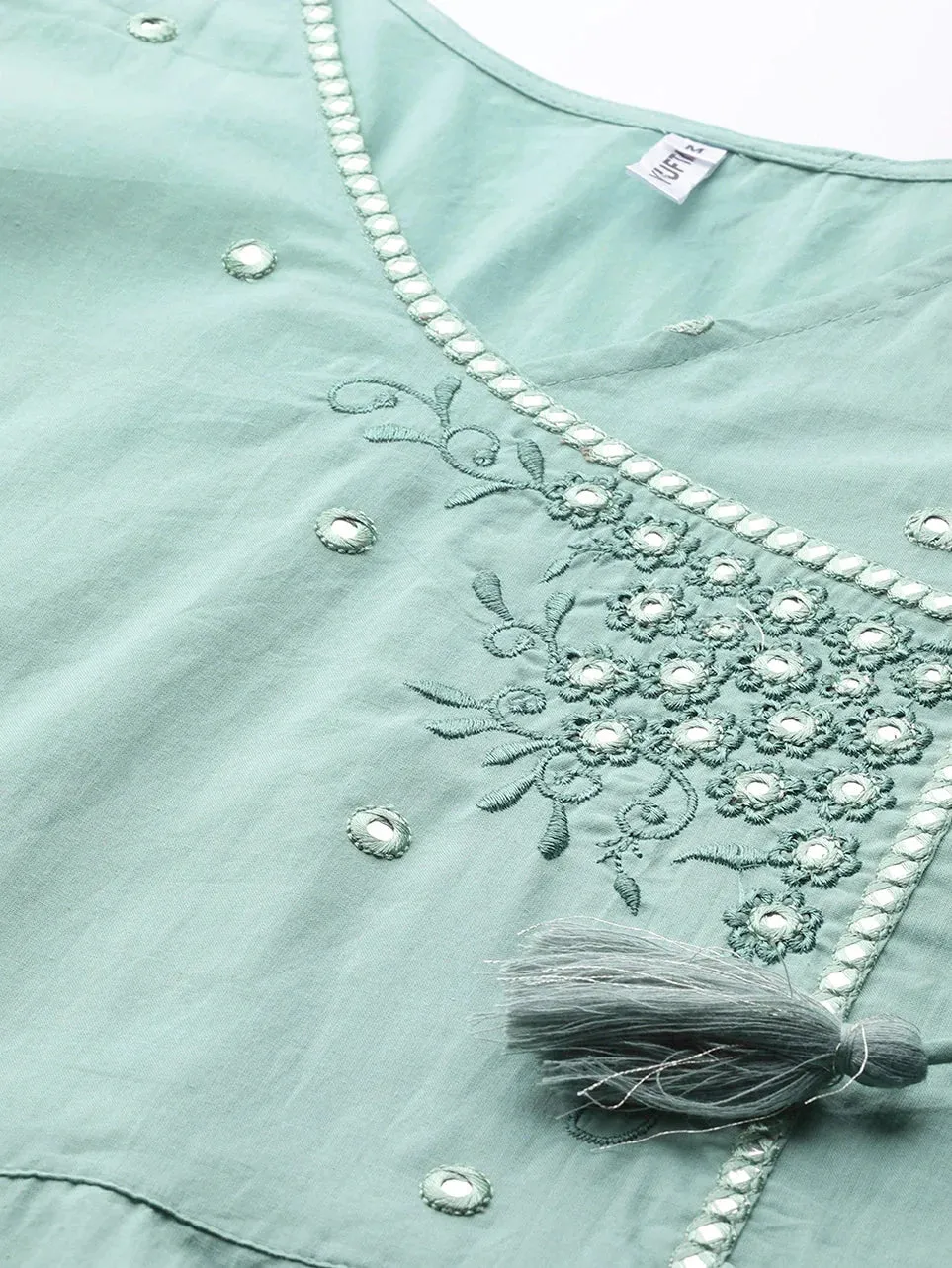 Sea Green Floral Dress