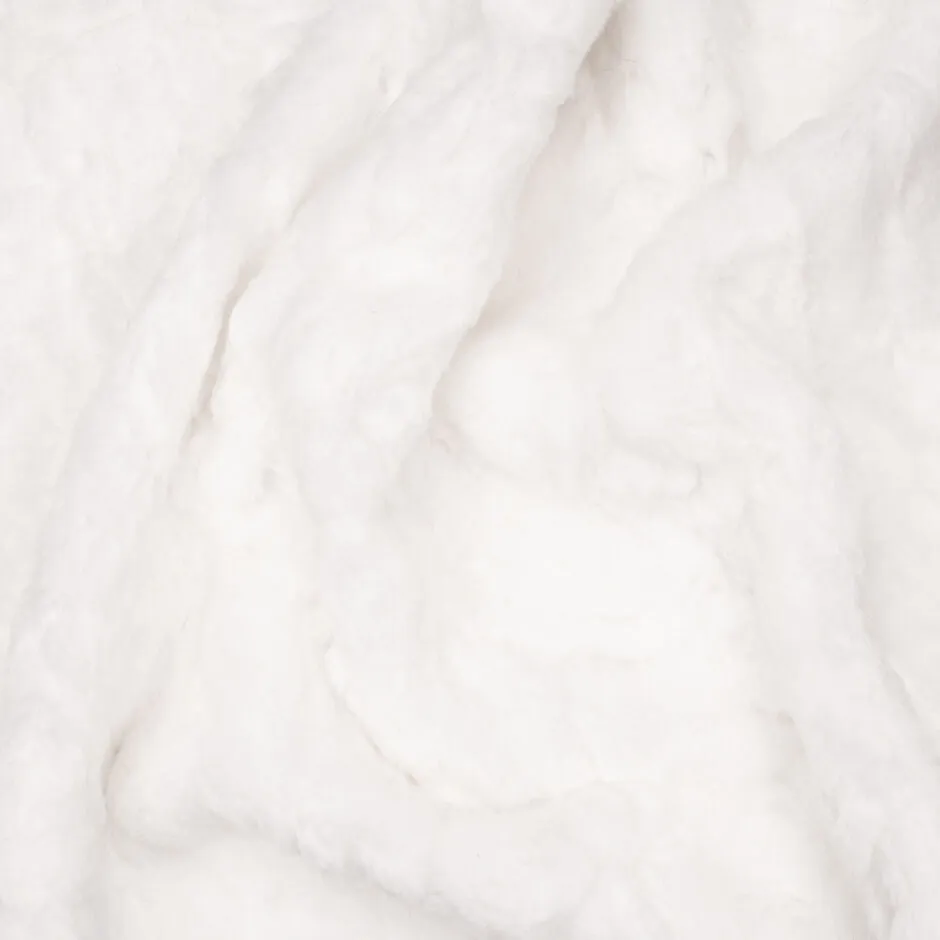 Short Pile Rich White Faux Fur
