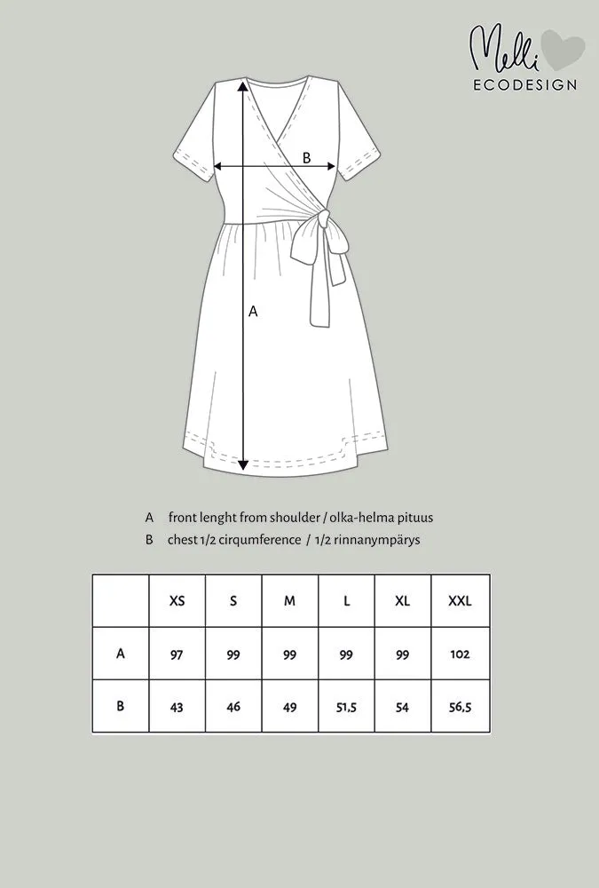 Short Sleeve Wrap Dress Leinikki Sand