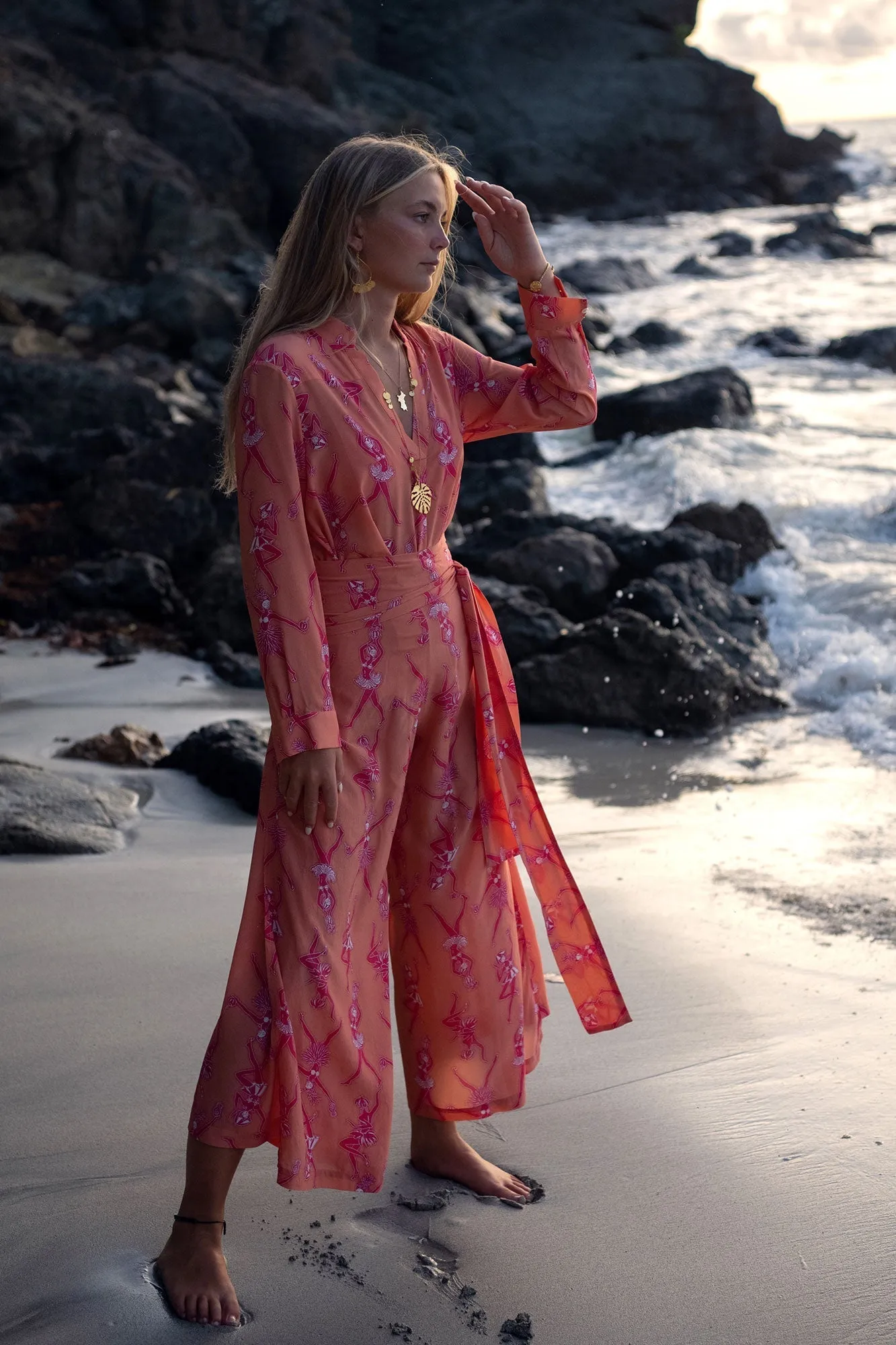 Silk Gabija Palazzo Pants FRUIT PUNCH