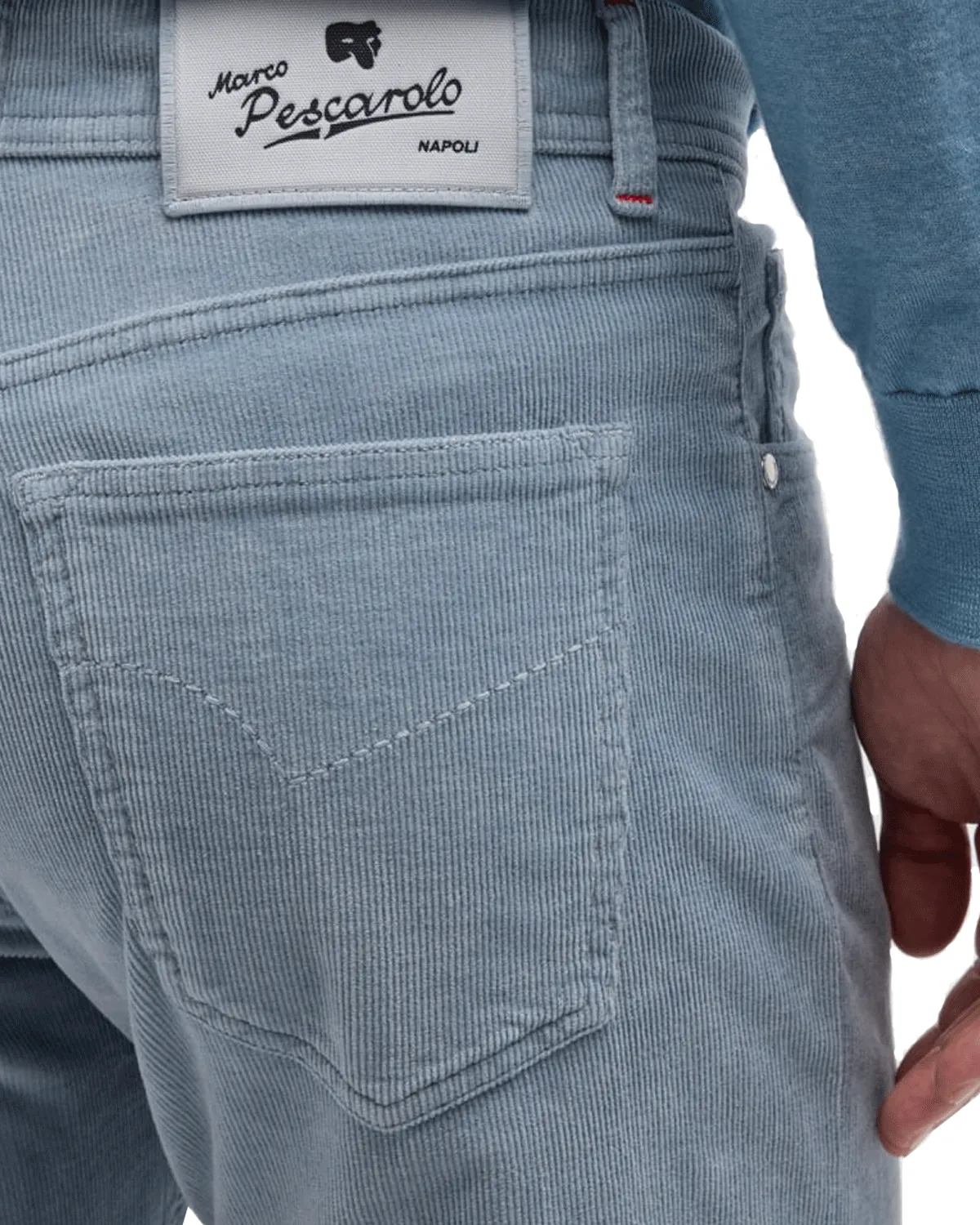 Sky Blue Pinwale Corduroy 5 Pocket Pant