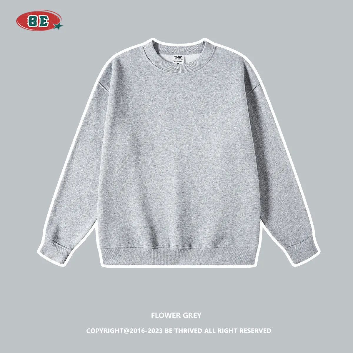 Solid color loose men's sweatshirt