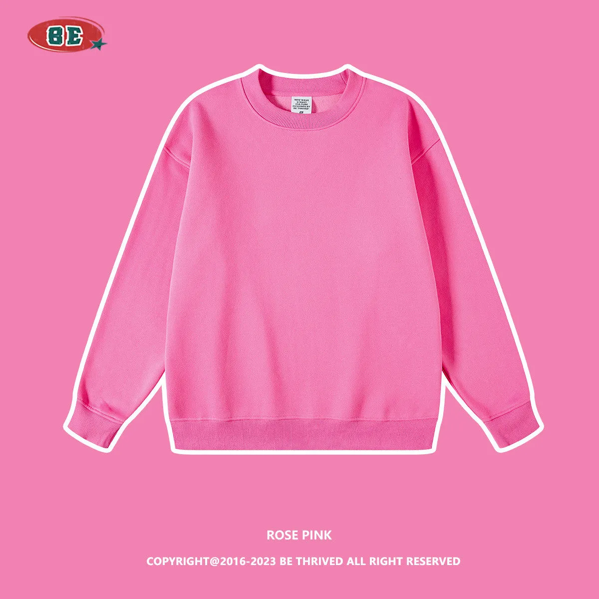 Solid color loose men's sweatshirt