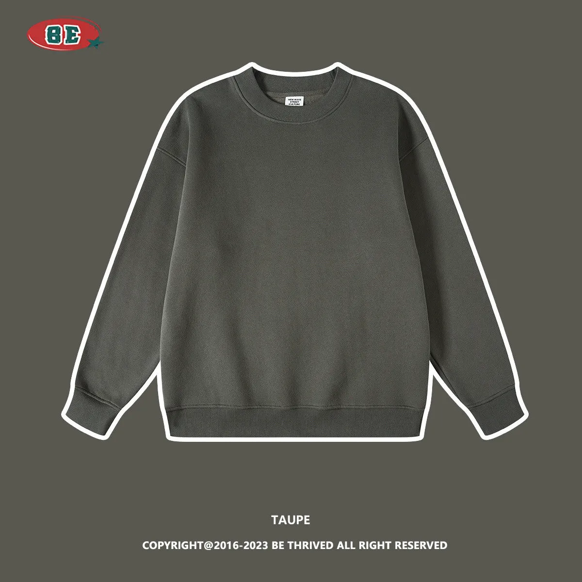 Solid color loose men's sweatshirt