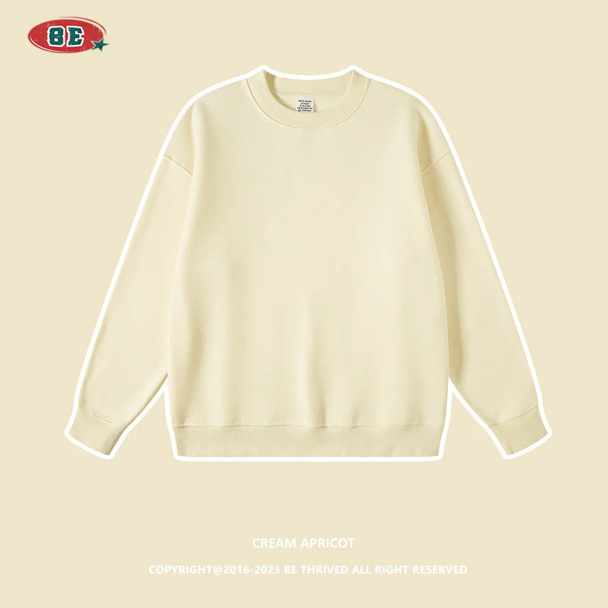 Solid color loose men's sweatshirt