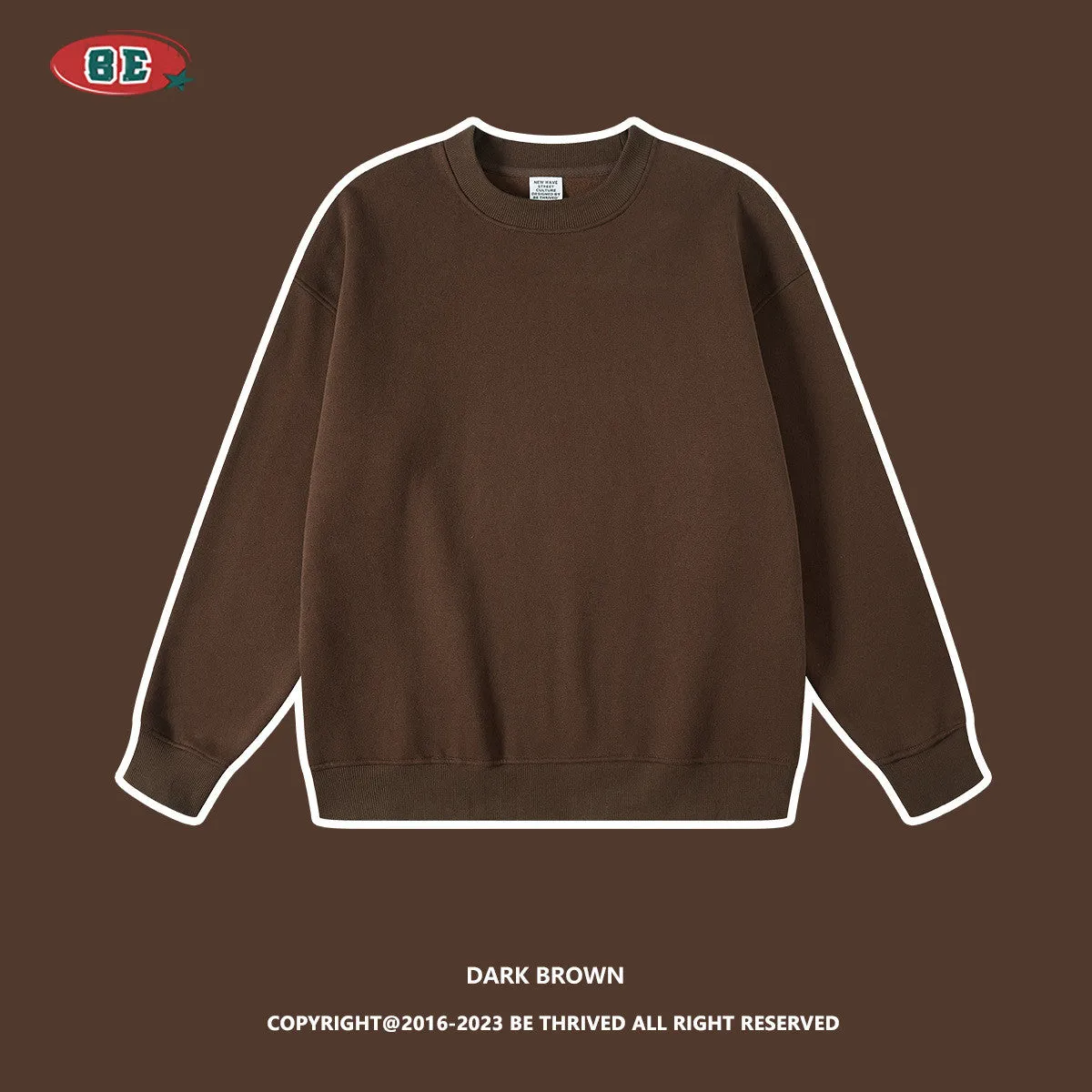 Solid color loose men's sweatshirt