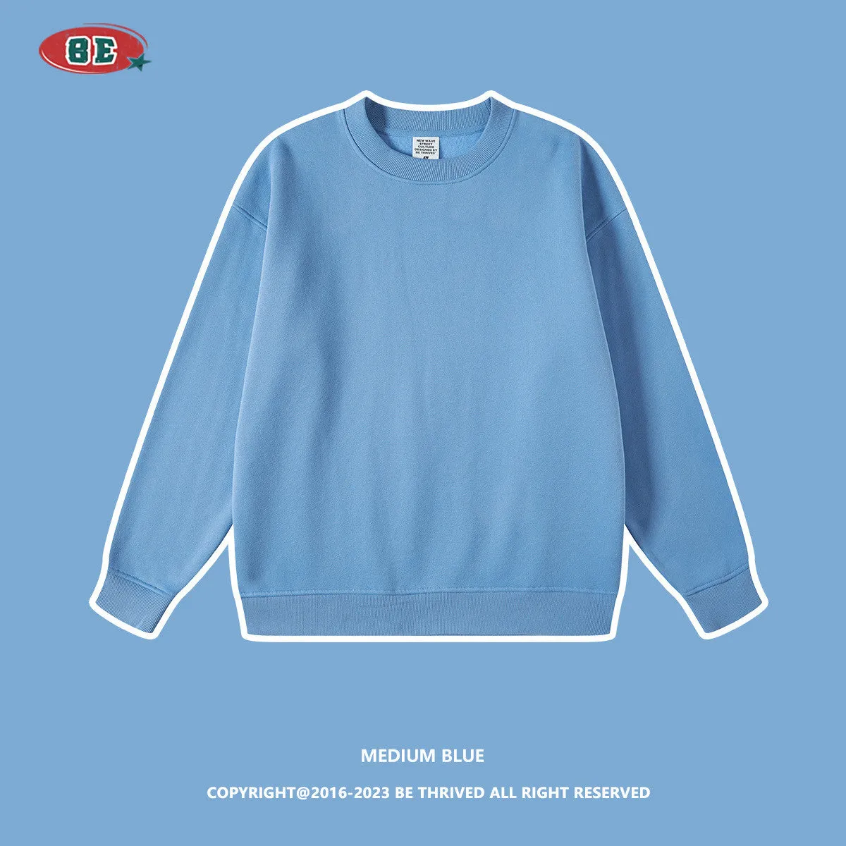 Solid color loose men's sweatshirt