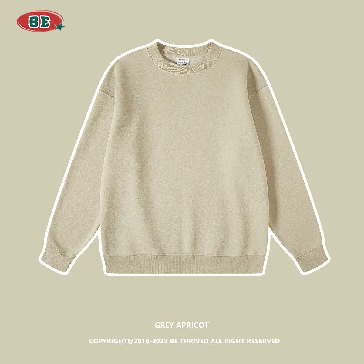 Solid color loose men's sweatshirt