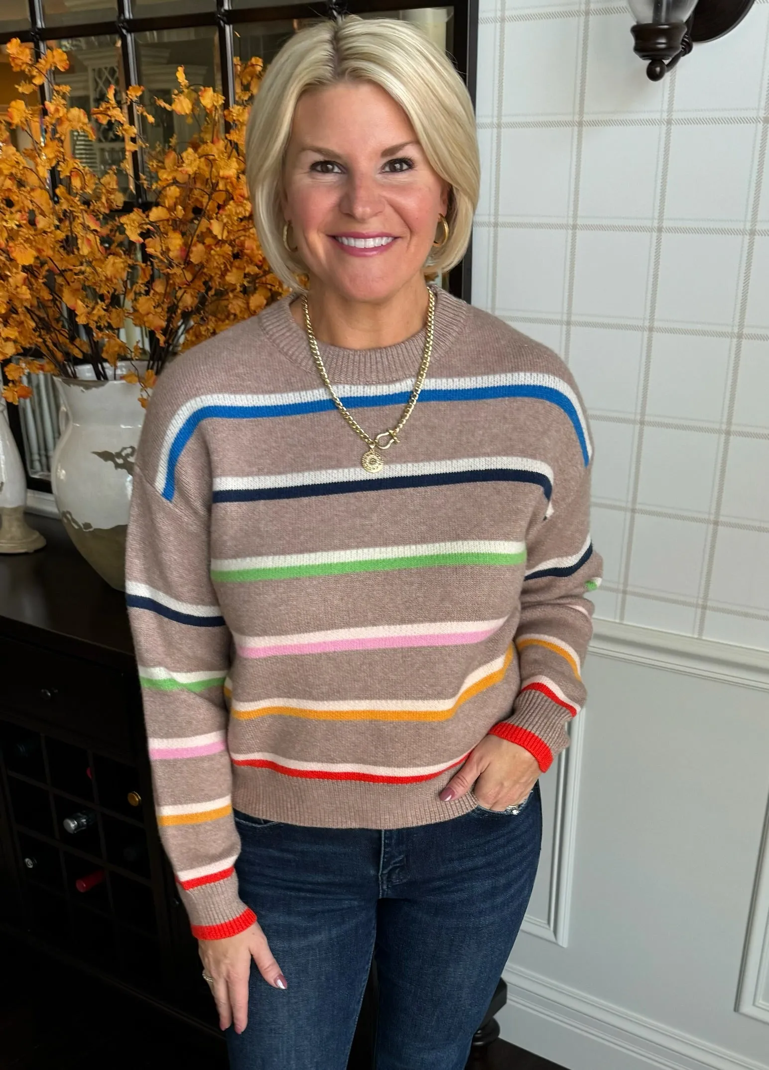 Striped Knit Sweater