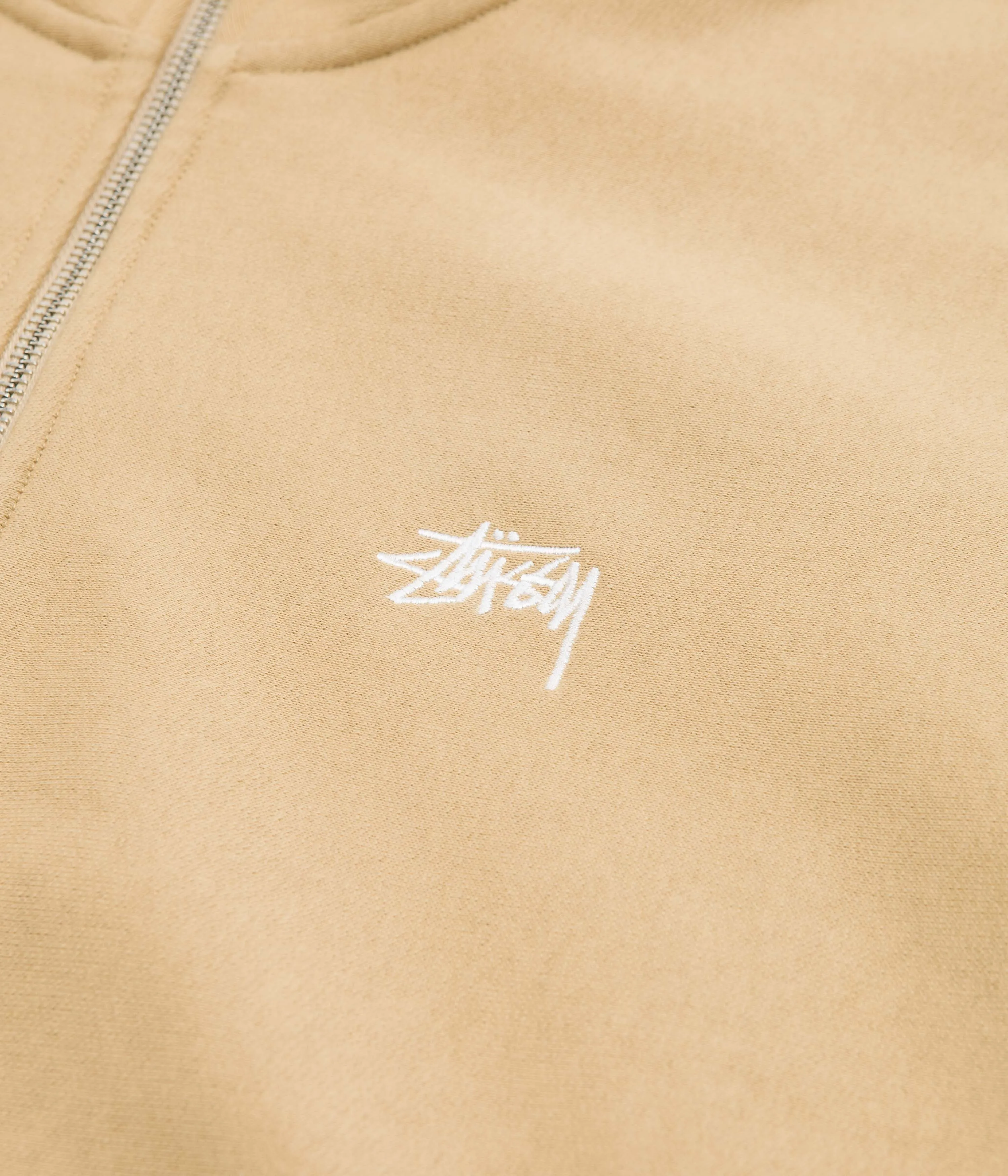 Stussy Stock Logo Mockneck Sweatshirt - Tan