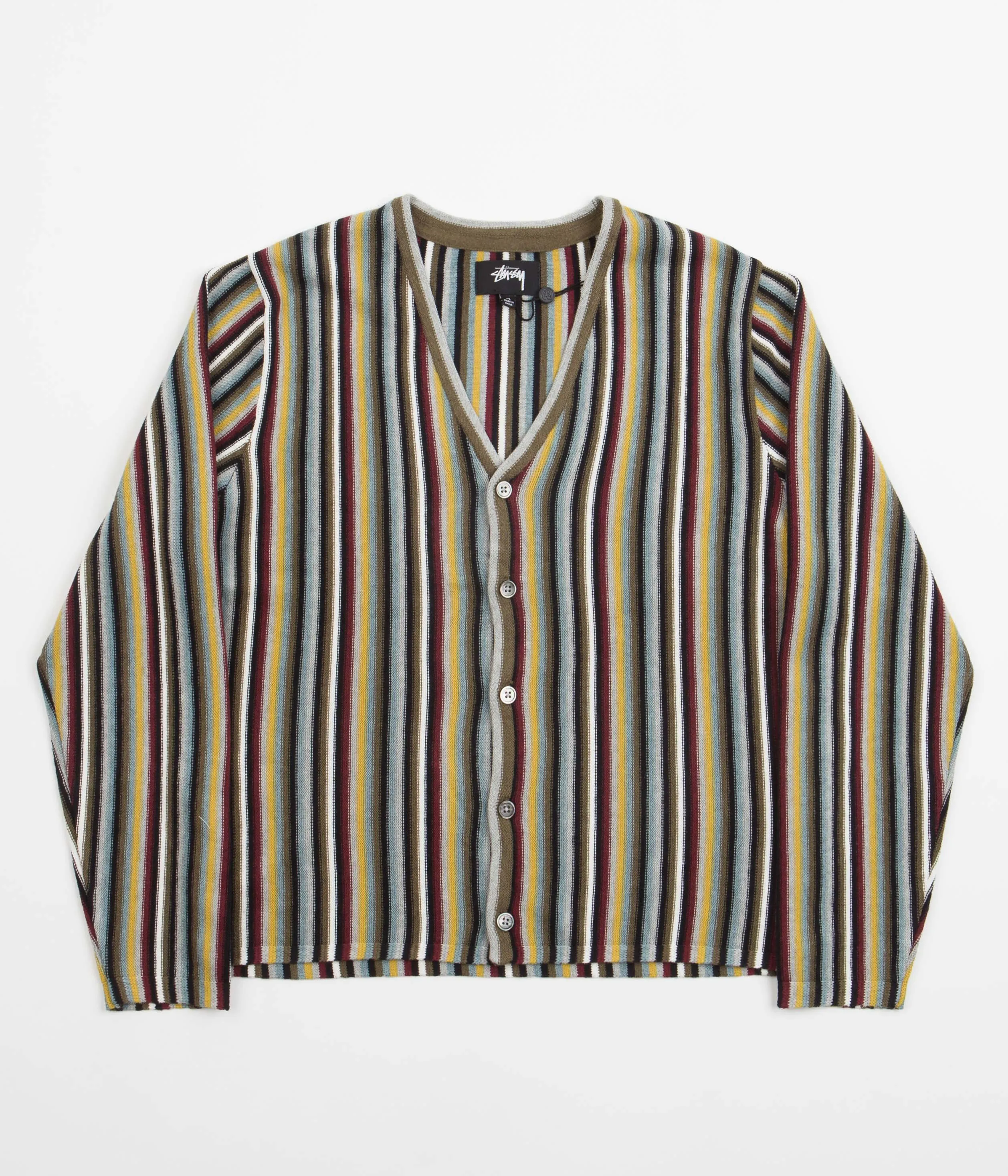 Stussy Stripe Pattern Cardigan - Multi