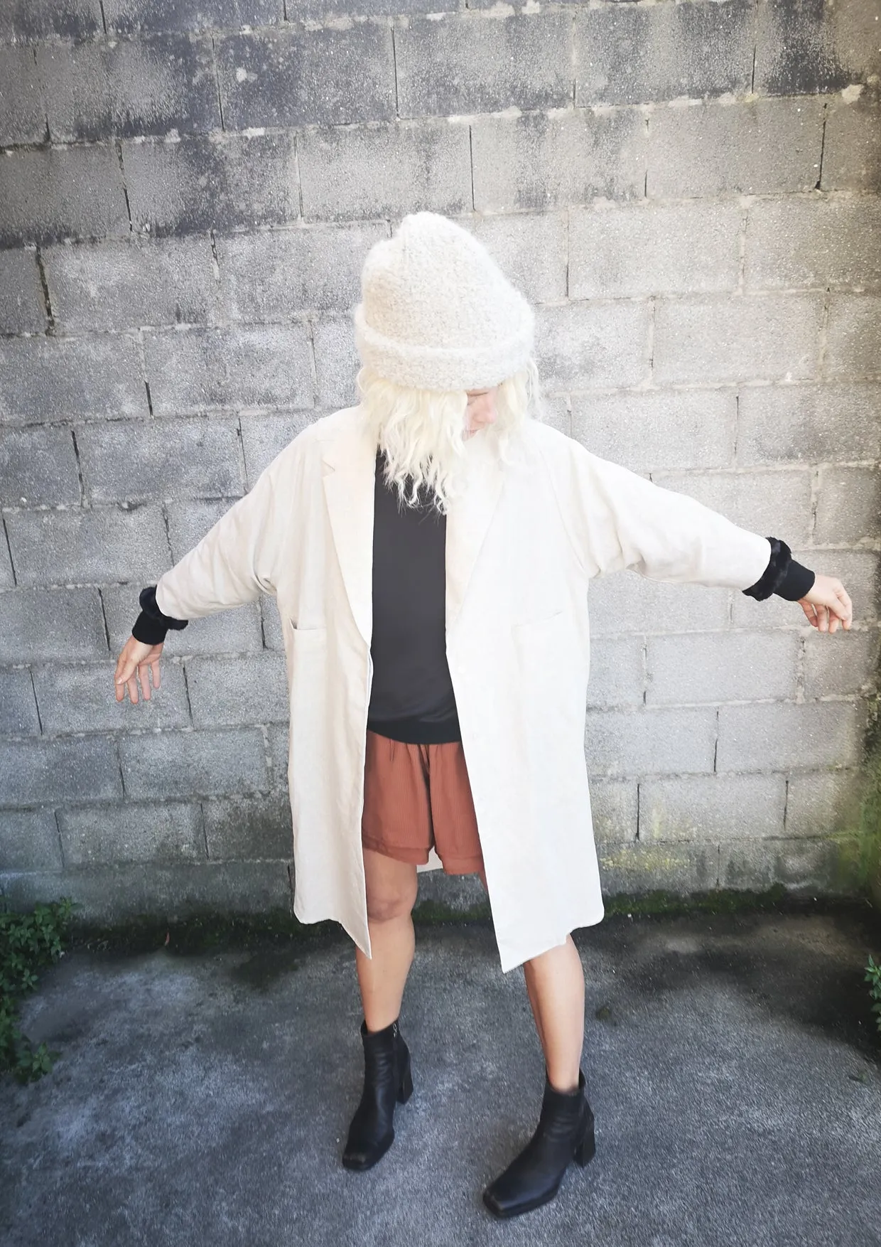SUMMER COAT - LINEN natural white