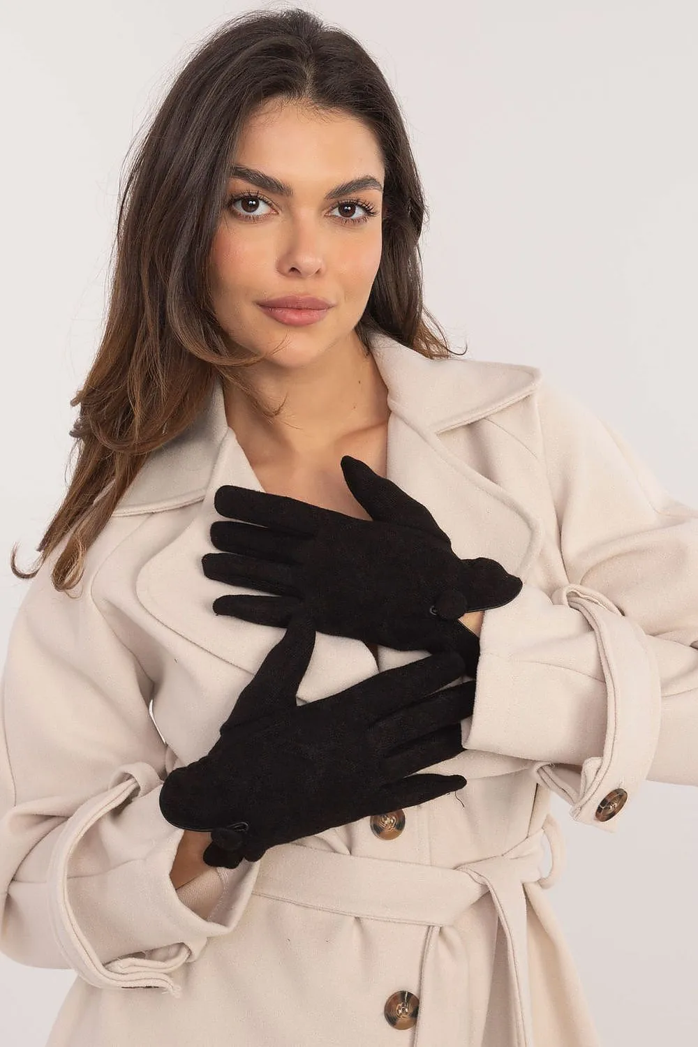 TEEK - Flowers Finger Notched Button Gloves