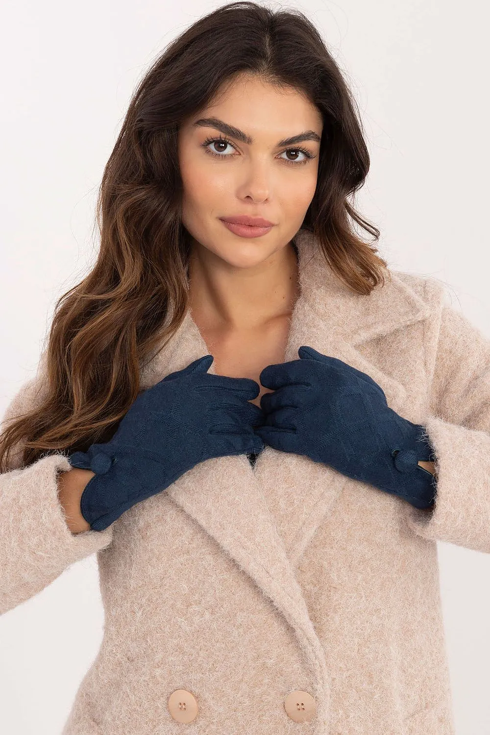 TEEK - Flowers Finger Notched Button Gloves