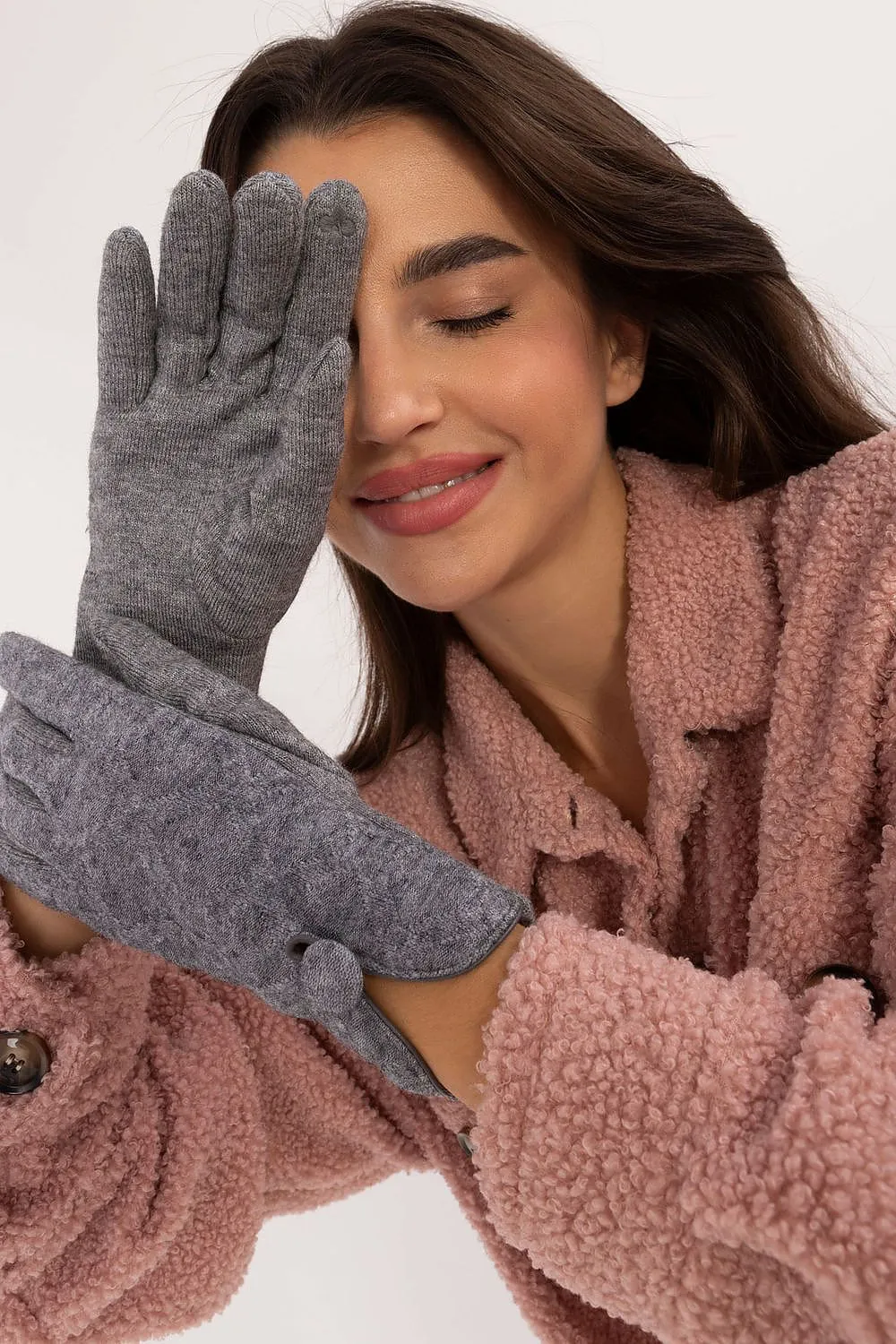 TEEK - Flowers Finger Notched Button Gloves
