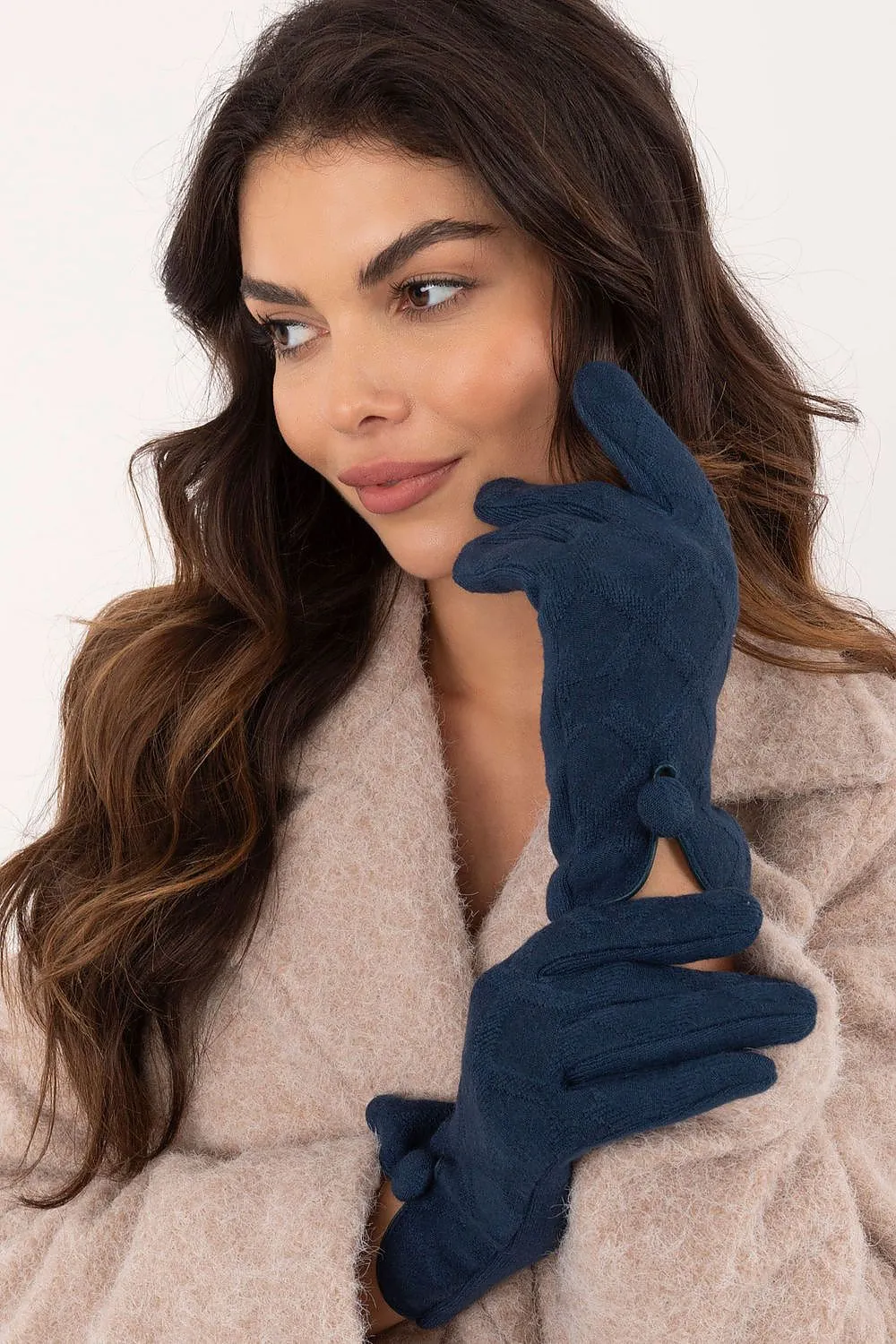 TEEK - Flowers Finger Notched Button Gloves