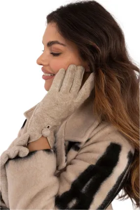 TEEK - Flowers Finger Notched Button Gloves
