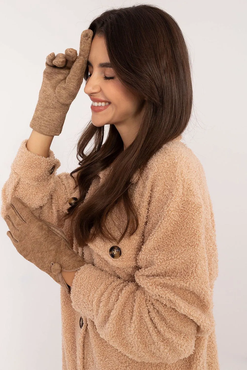 TEEK - Flowers Finger Notched Button Gloves