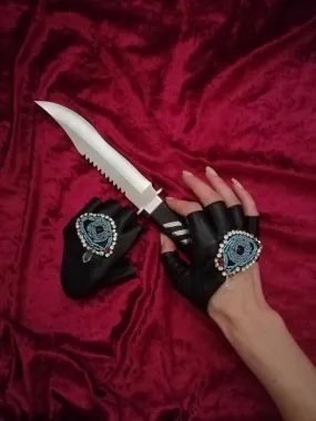 Third Eye Cropped Fingerless Gloves