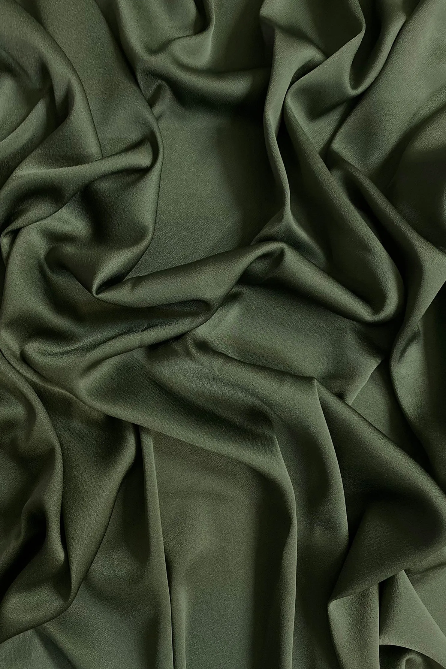 Triacetate Satin Backed Crepe in Olive
