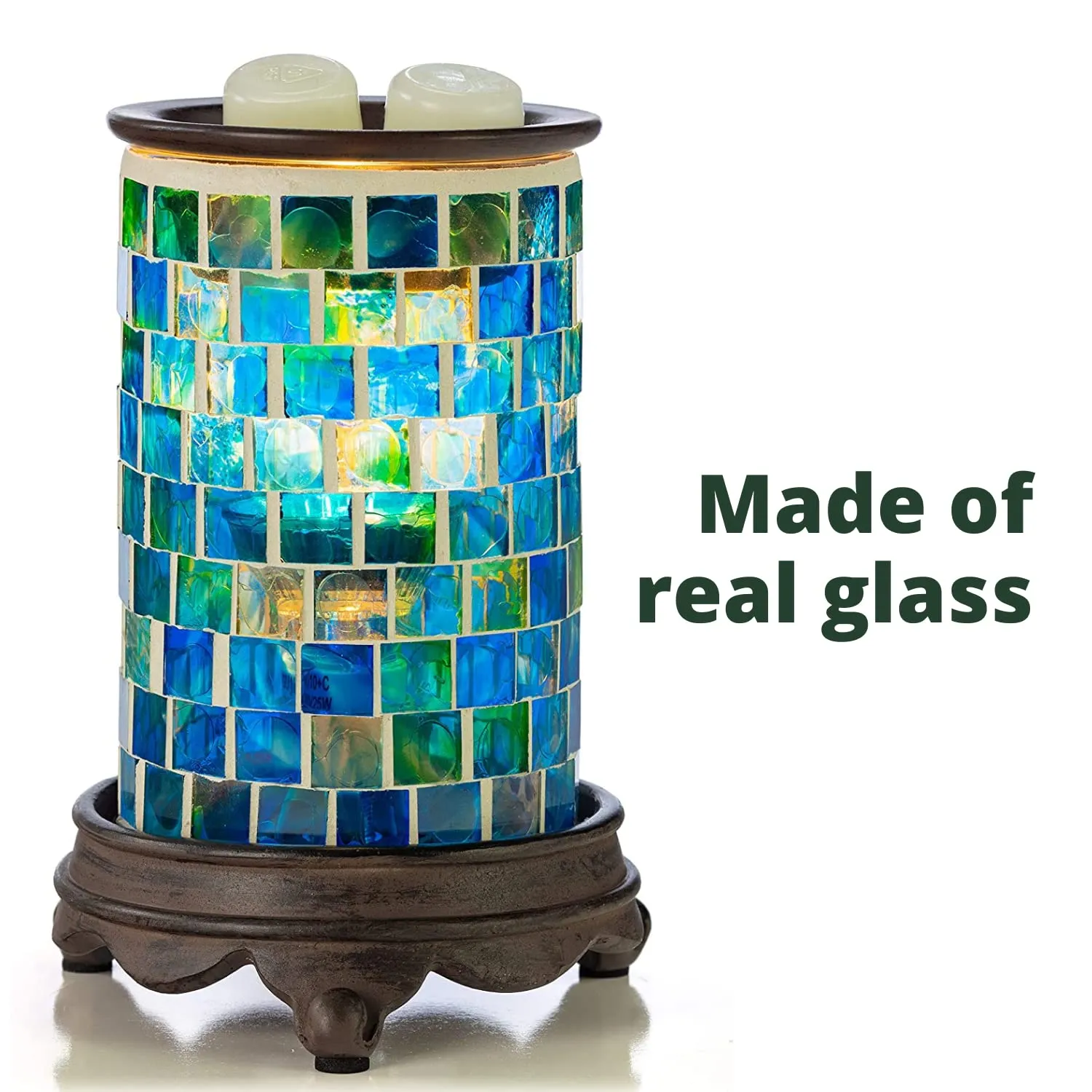 VP Home Mosaic Glass Fragrance Warmer (Ocean Blue