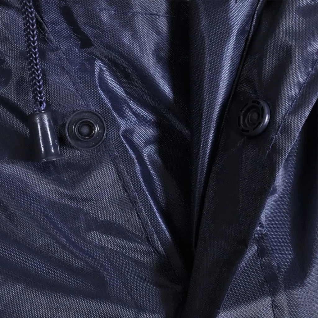 Waterproof Army Rain Poncho for Camping/Hiking Navy Blue