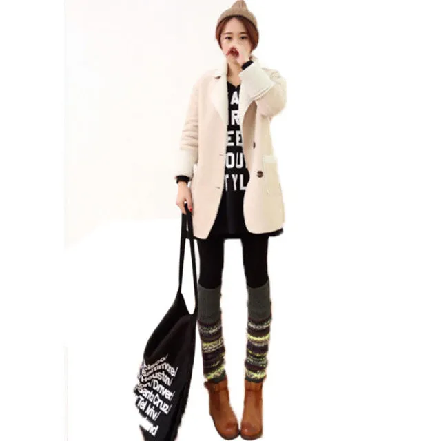 WEIXINBUY Winter Over Knee Long  Knit cover Crochet Leg Warmers Legging Chic