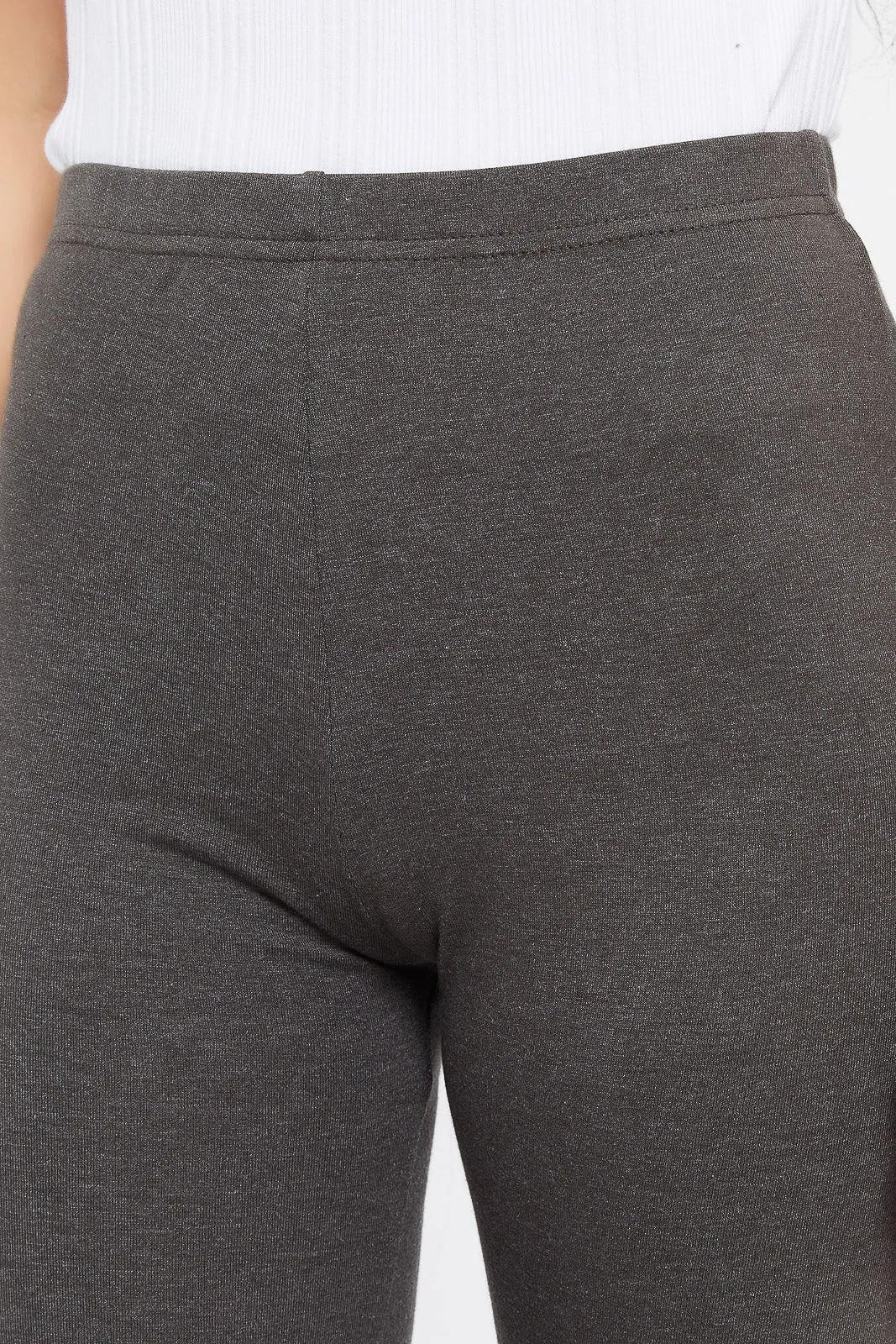 Women Olive And Charcoal Legging Set (Pack Of 2)