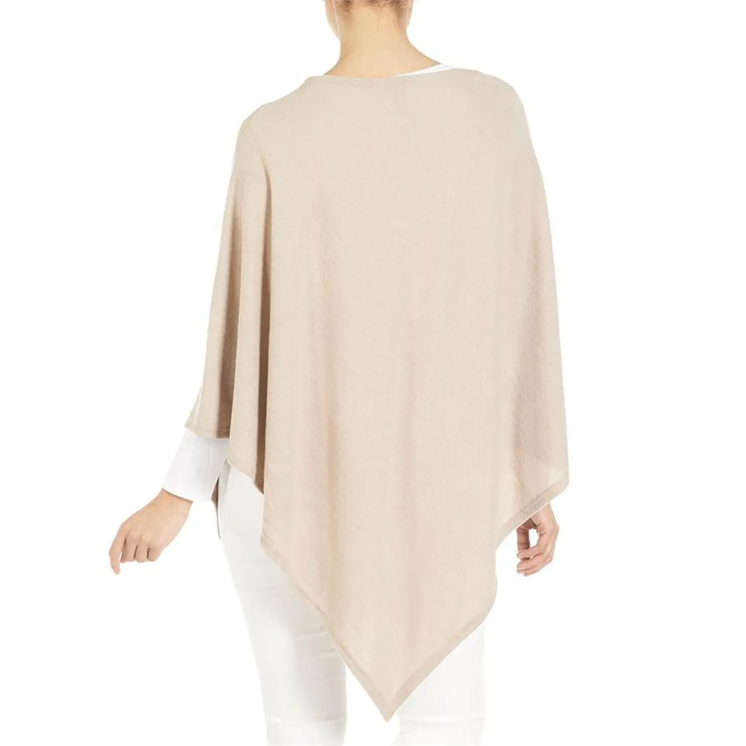 Women's Coco   Carmen Lightweight Brushed Poncho Taupe