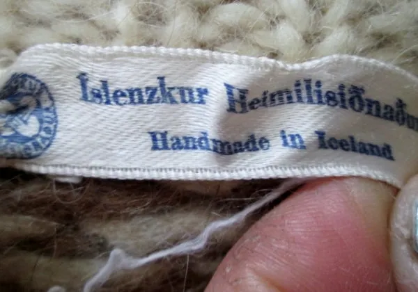 Womens Islenzkur Heimilisionaour ICELAND Wool Knit Sweater Ethnic M Pullover Creme Brown Winter