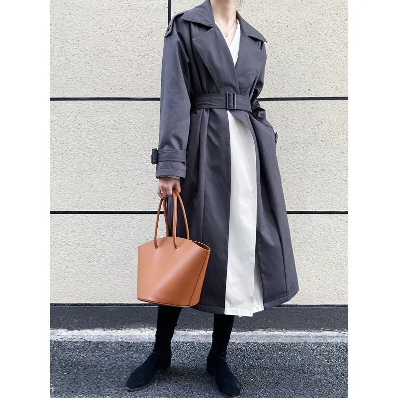 women's Mizalle Collar Garnished Black-Stone Trench Coat