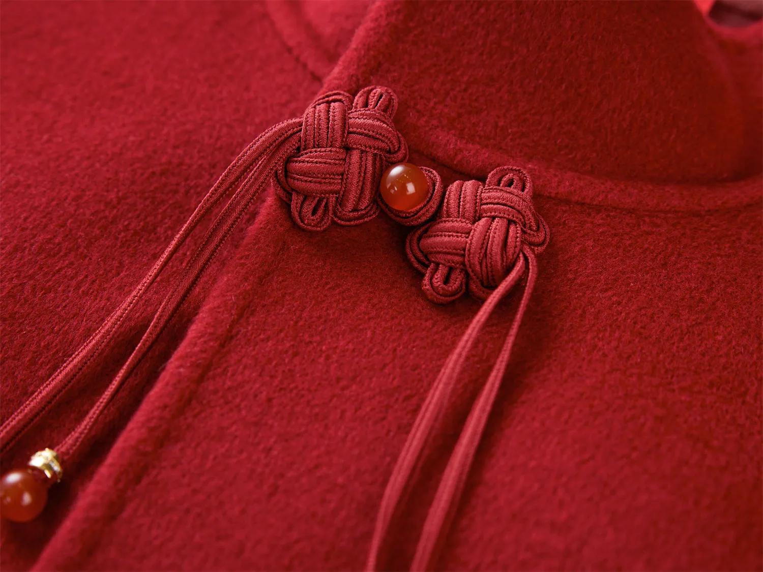 YAYING Stand Collar Frog Button Short Coat
