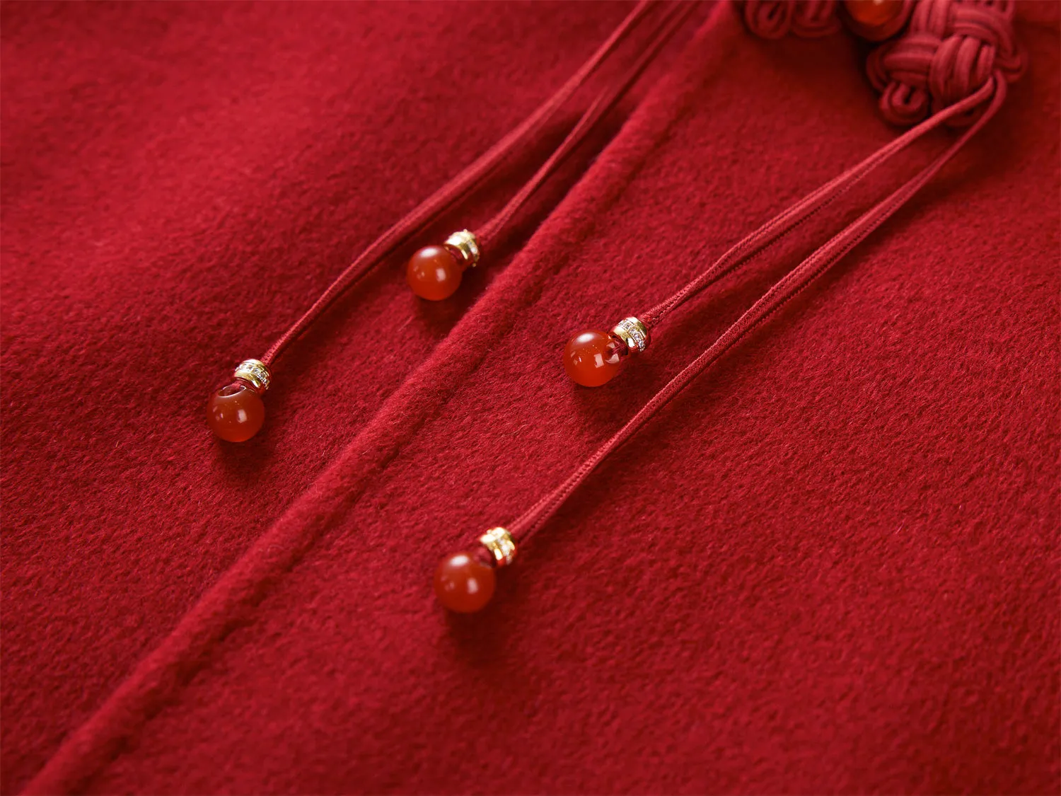 YAYING Stand Collar Frog Button Short Coat