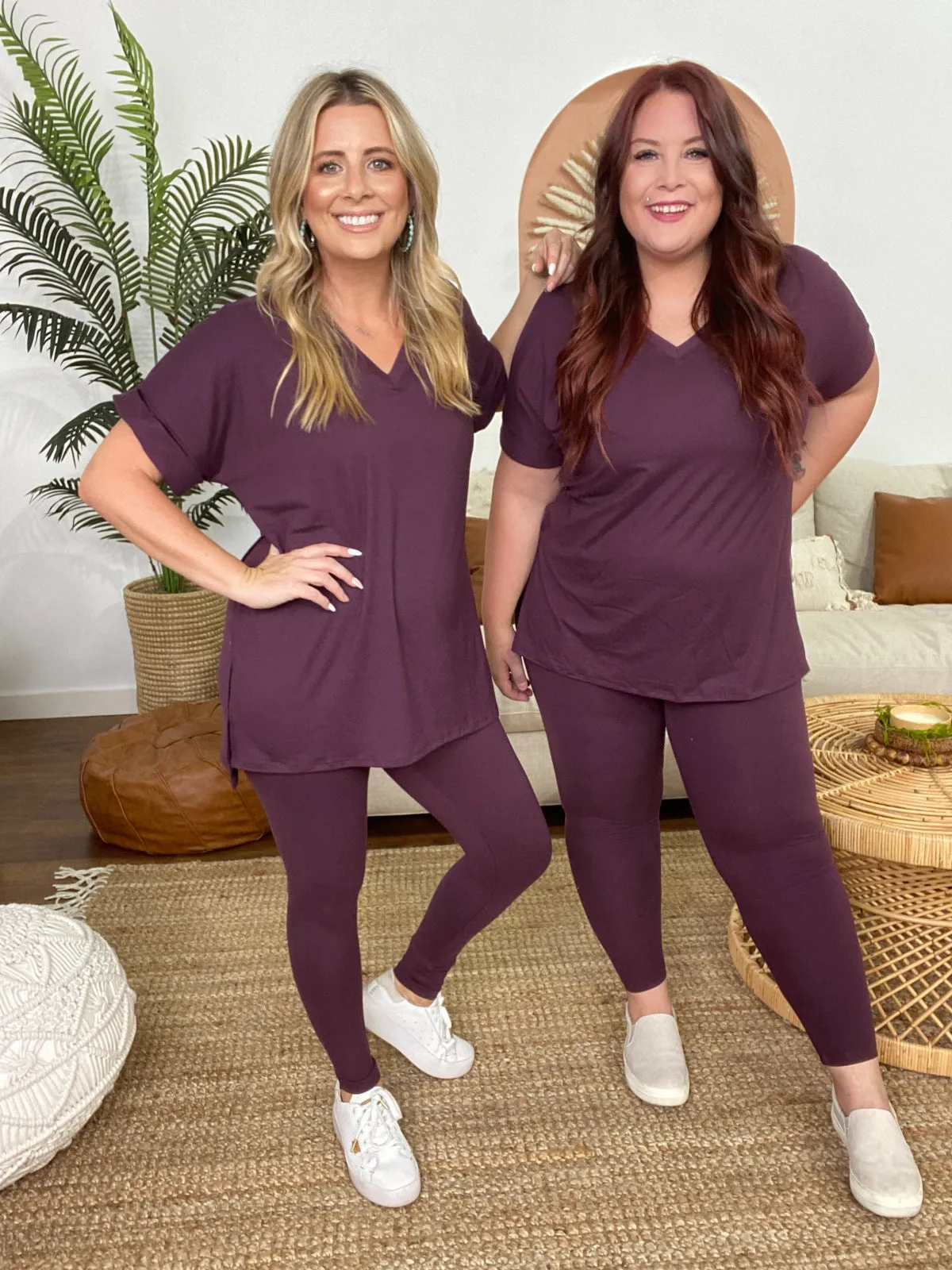 Zenana Brushed DTY Microfiber Loungewear Set