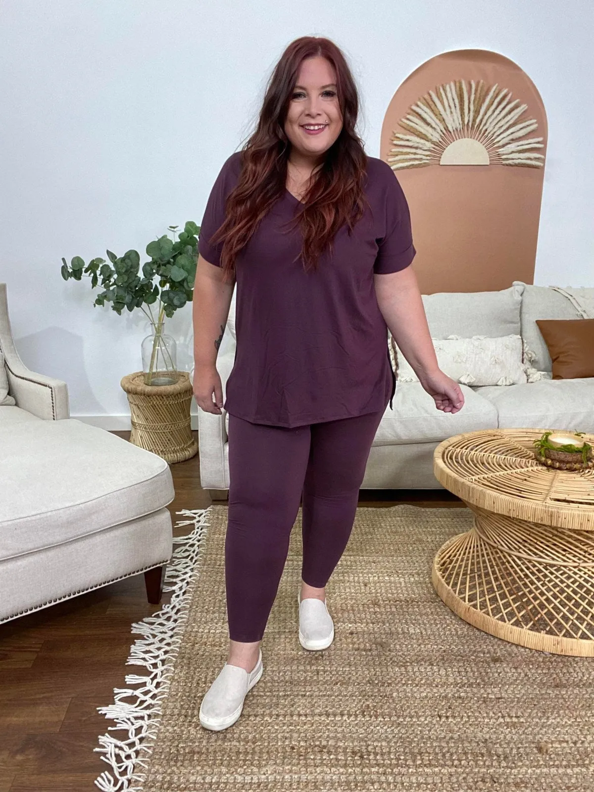Zenana Brushed DTY Microfiber Loungewear Set