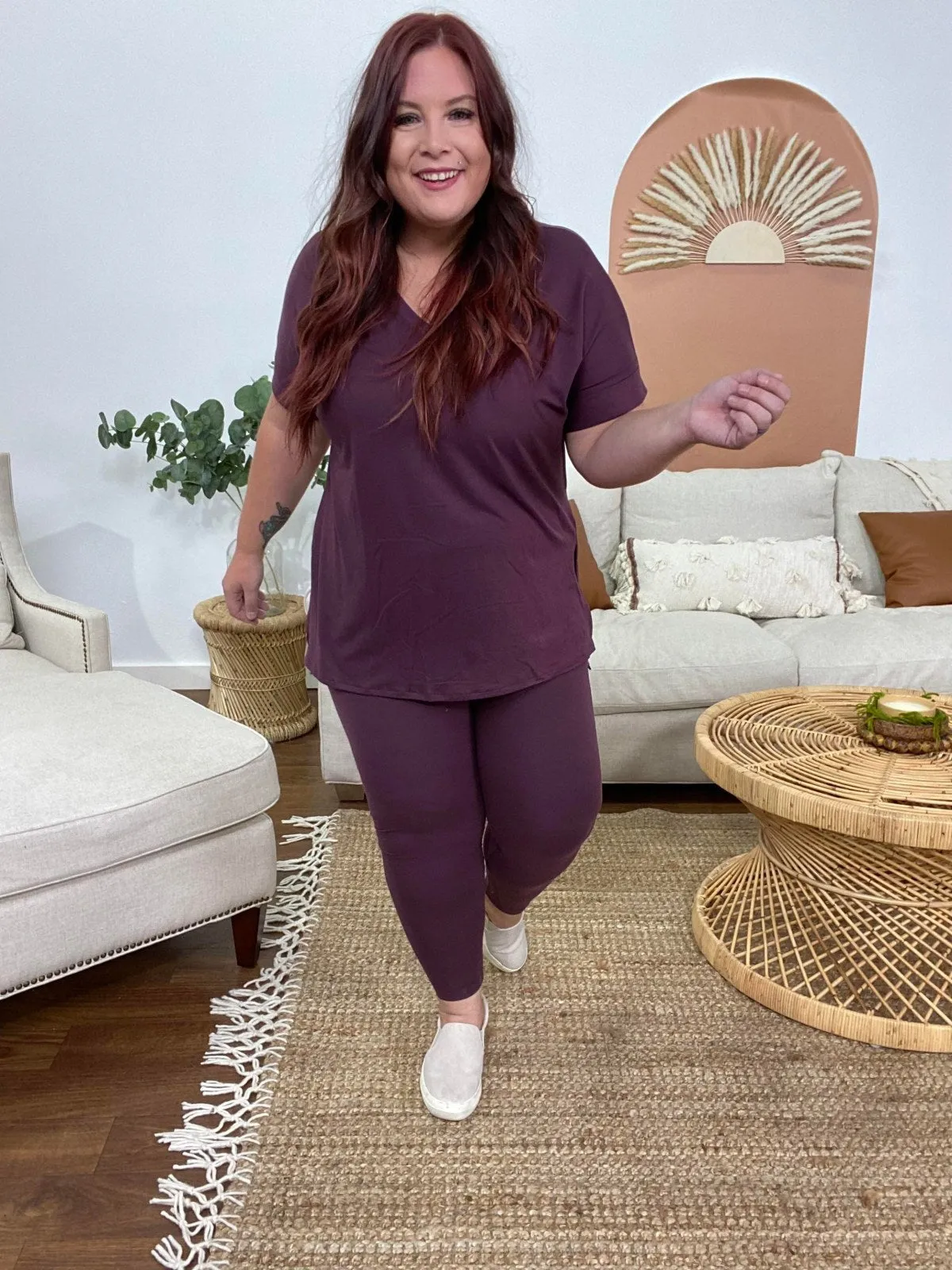 Zenana Brushed DTY Microfiber Loungewear Set