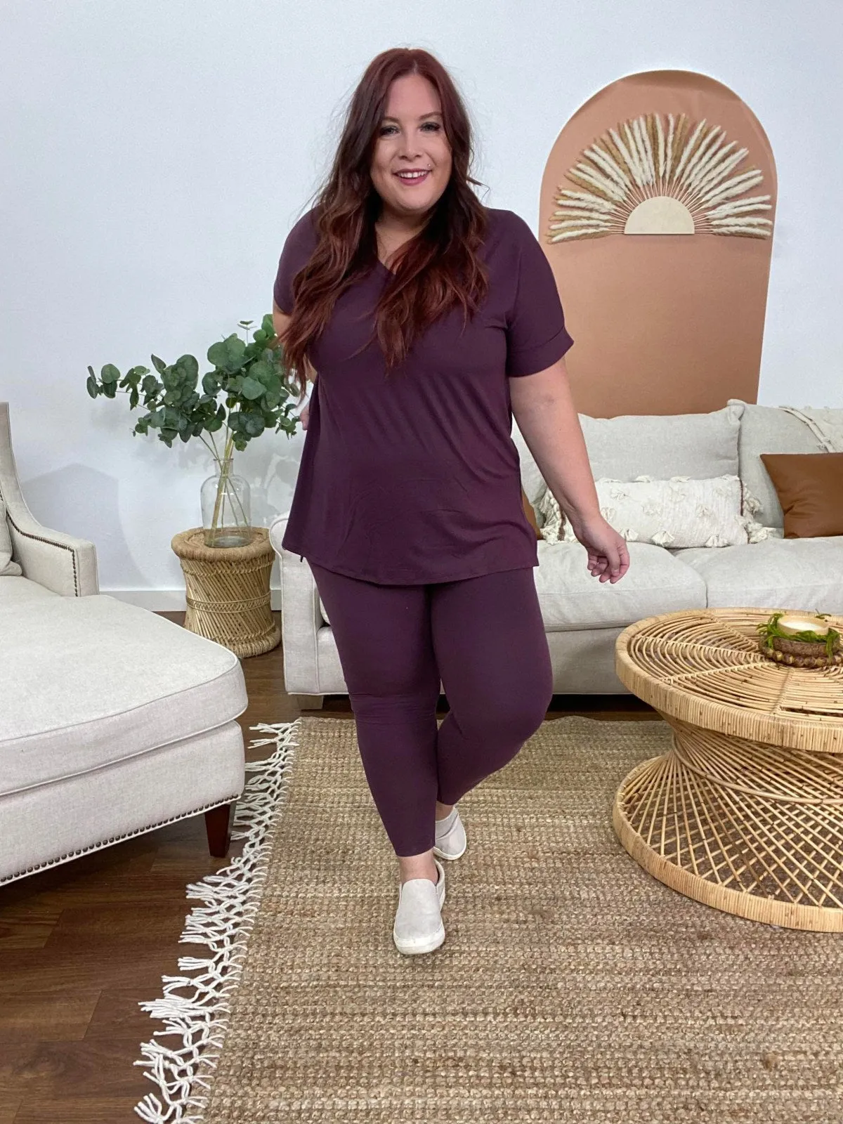 Zenana Brushed DTY Microfiber Loungewear Set
