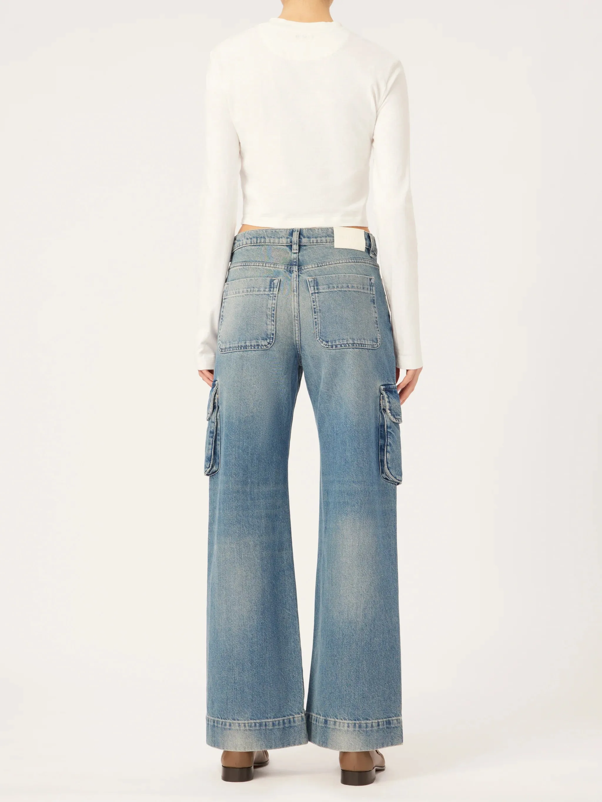 Zoie Wide Leg Low Rise Relaxed Vintage - Aged Mid Cargo